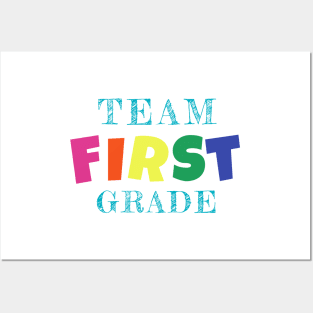 Team First Grade stickers, mugs, gifts for teachers and students Posters and Art